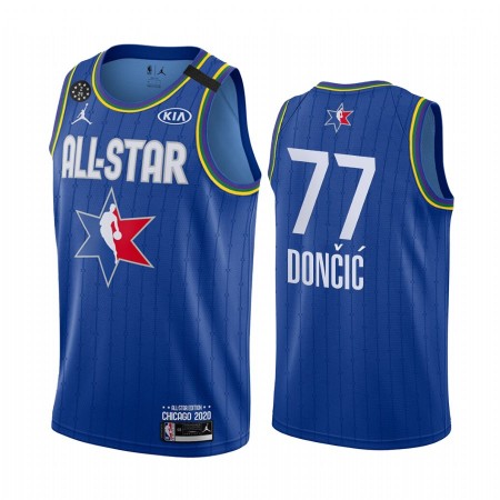 Maglia NBA Dallas Mavericks Luka Doncic 77 2020 All-Star Jordan Brand Blu Swingman - Uomo